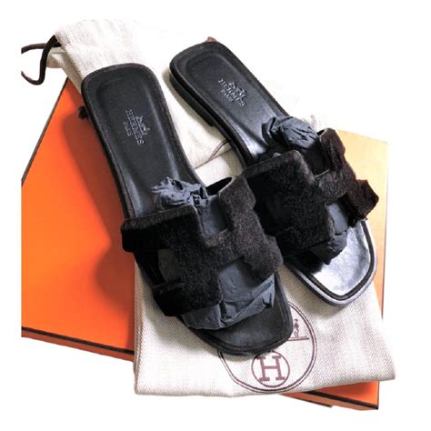 hermes mink sandals|Hermes oran sandals.